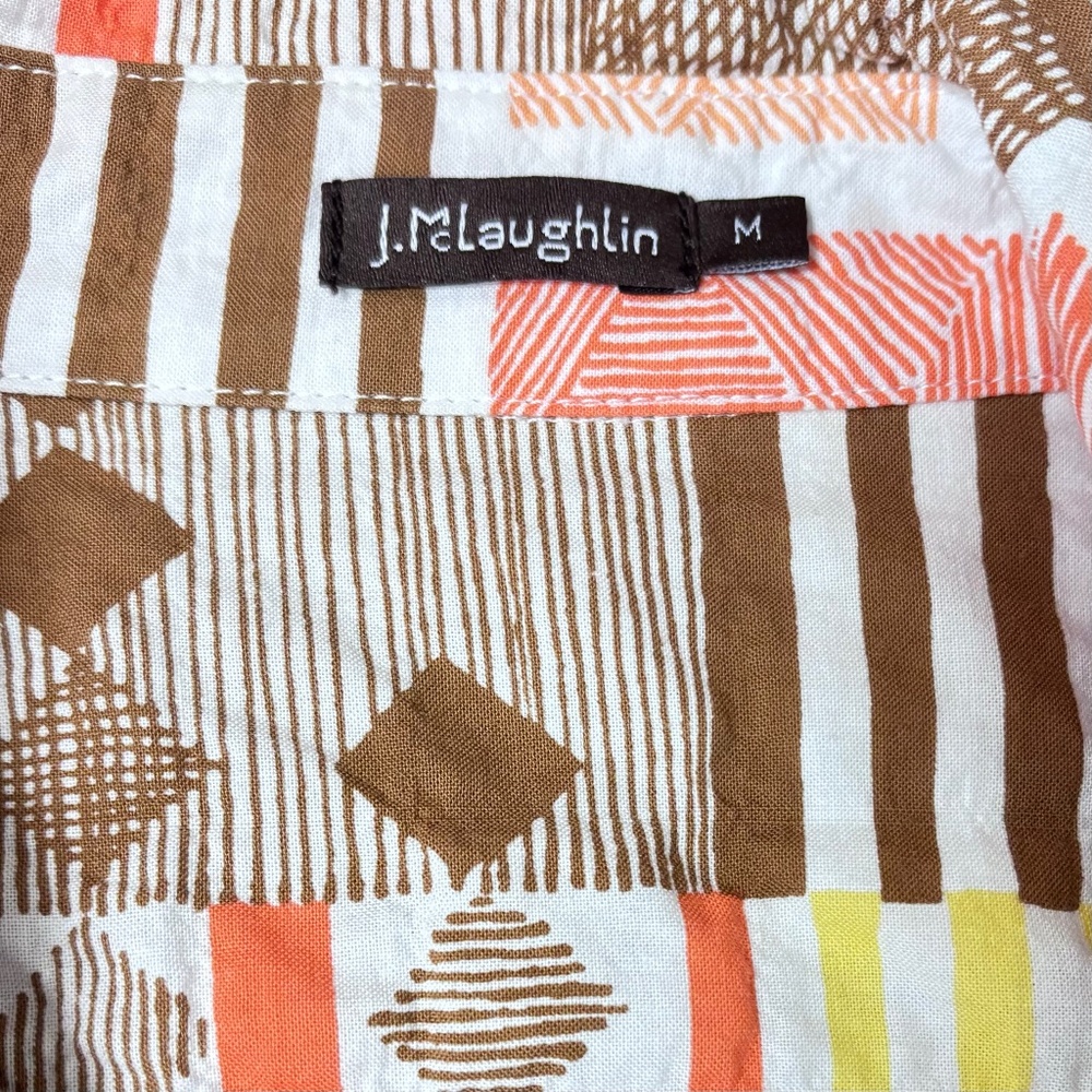 J. MCLAUGHLIN LADIES BUTTON DOWN PATTERN. SIZE M - image 4